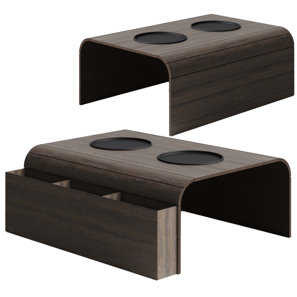 Bandejas De Sofá Kit 2 Unidades Porta Controle + Porta Copos Decoração Sala