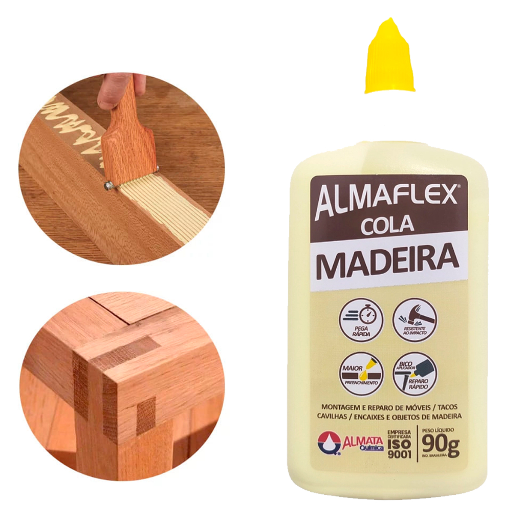 Cola Para Madeira Profissional Móveis Em Geral Artesanato 90g - 250g MDF Compensado Alta Fixação