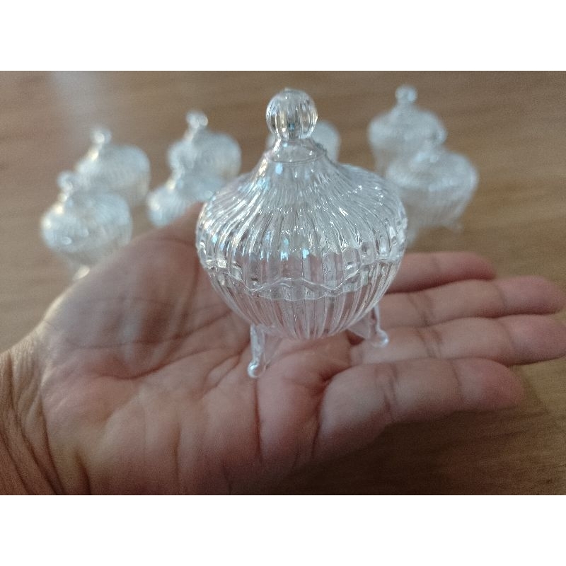 KIT 30 MINI BOMBONIERE ACRÍLICA LUXO MODELO COM PÉS em Oferta na Shopee