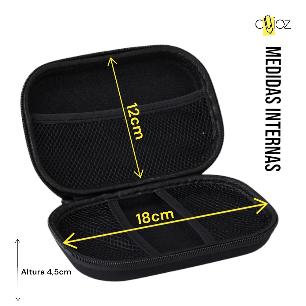 Estojo Capa Bag Case Fone Carregador Cabo Organizador Grande Fones De Ouvido Cartão De Memória
