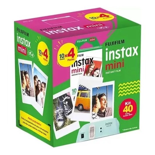 Kit Filme Fujifilm Instax Mini 8 9 11 12 - 40 Fotos - Original - detalhe