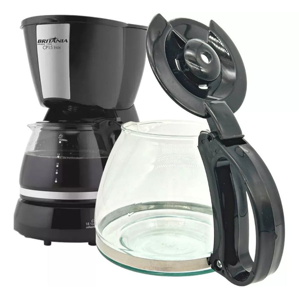 Jarra Para Cafeteira Britânia Modelo Cp15 Inox Preto