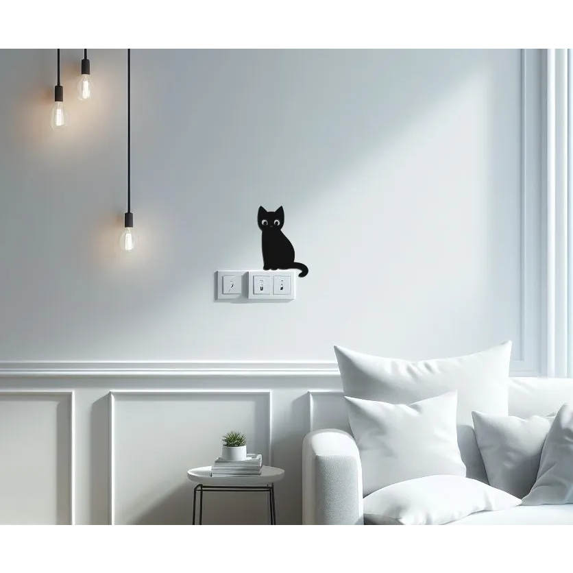 Decoração Para Parede Gato Interruptor de Luz Decoração Casa Decoração Sala