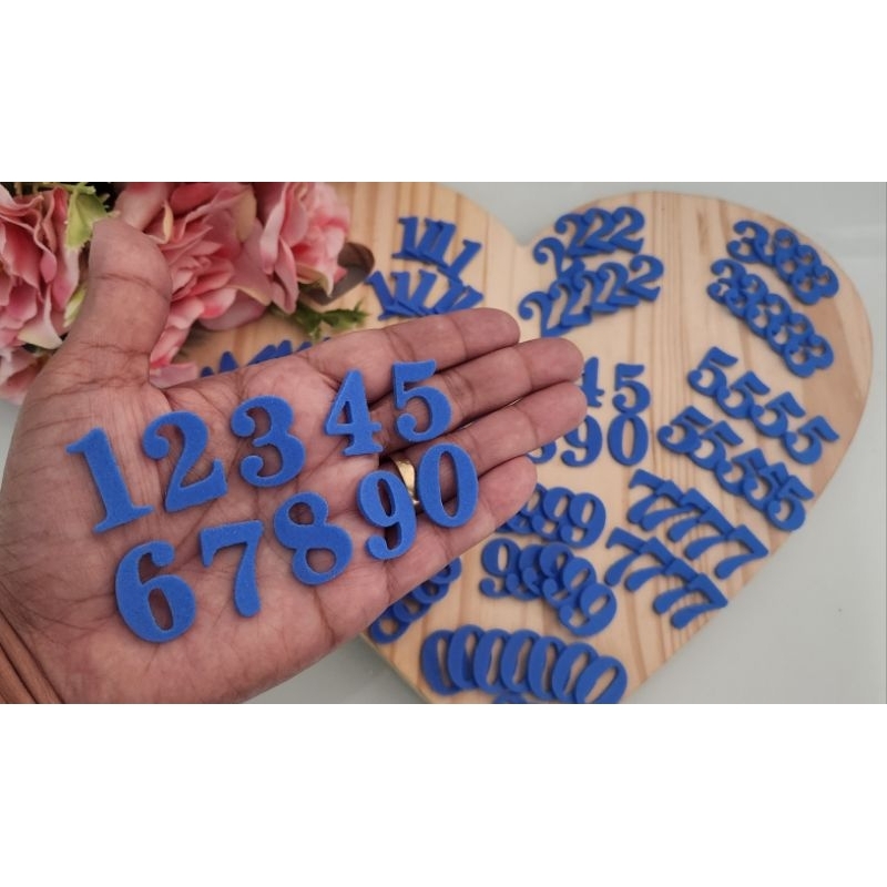 kit 10 jogos de números 0 a 9 totalizando(100 números) em EVA 2.2cm em Oferta na Shopee