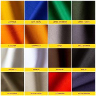 Tecido Brim Liso P/ Confecção de Roupas Decoração Várias Cores 1m x 1,60m