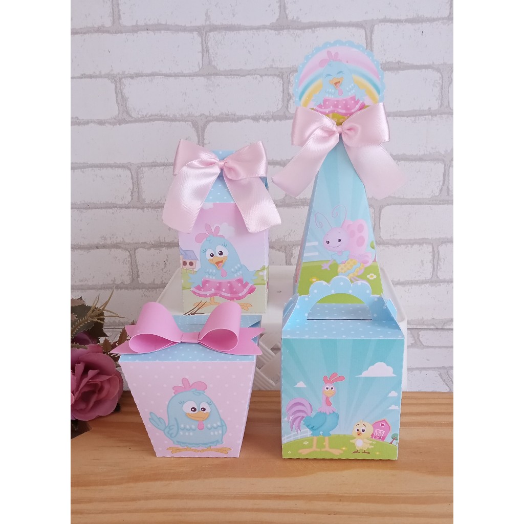 Kit festa Galinha Pintadinha Candy | Personalizados | Aniversários | Papelaria Personalizada | caixinhas lembrancinhas