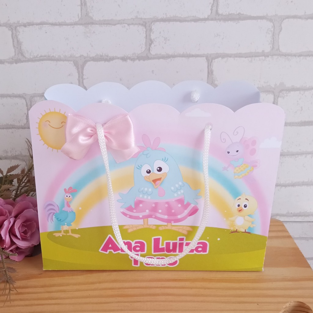 Sacolinha Kit festa Galinha Pintadinha Candy | Personalizados | Aniversários | Papelaria | caixinhas | Lembrancinhas