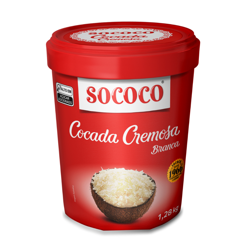 Cocada Cremosa Branca - Sococo 1,280Kg em Oferta na Shopee