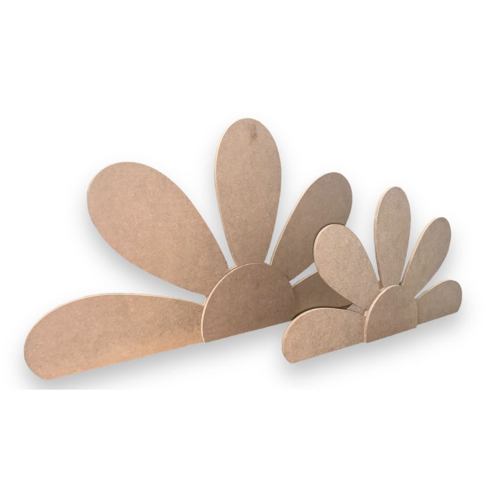 KIT 2 PAINEL FLOR DE MARGARIDA EM MDF CRU FESTA JARDIM ENCANTADO