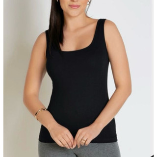 Regata Blusinha Feminina Alça Larga Básica Viscolycra P ao GG