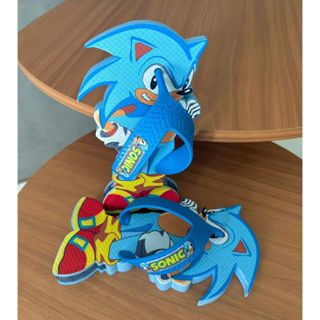 Chinelo Sonic Com Luz De Led masculino Infantil Sandália Kids Menino Lançamento