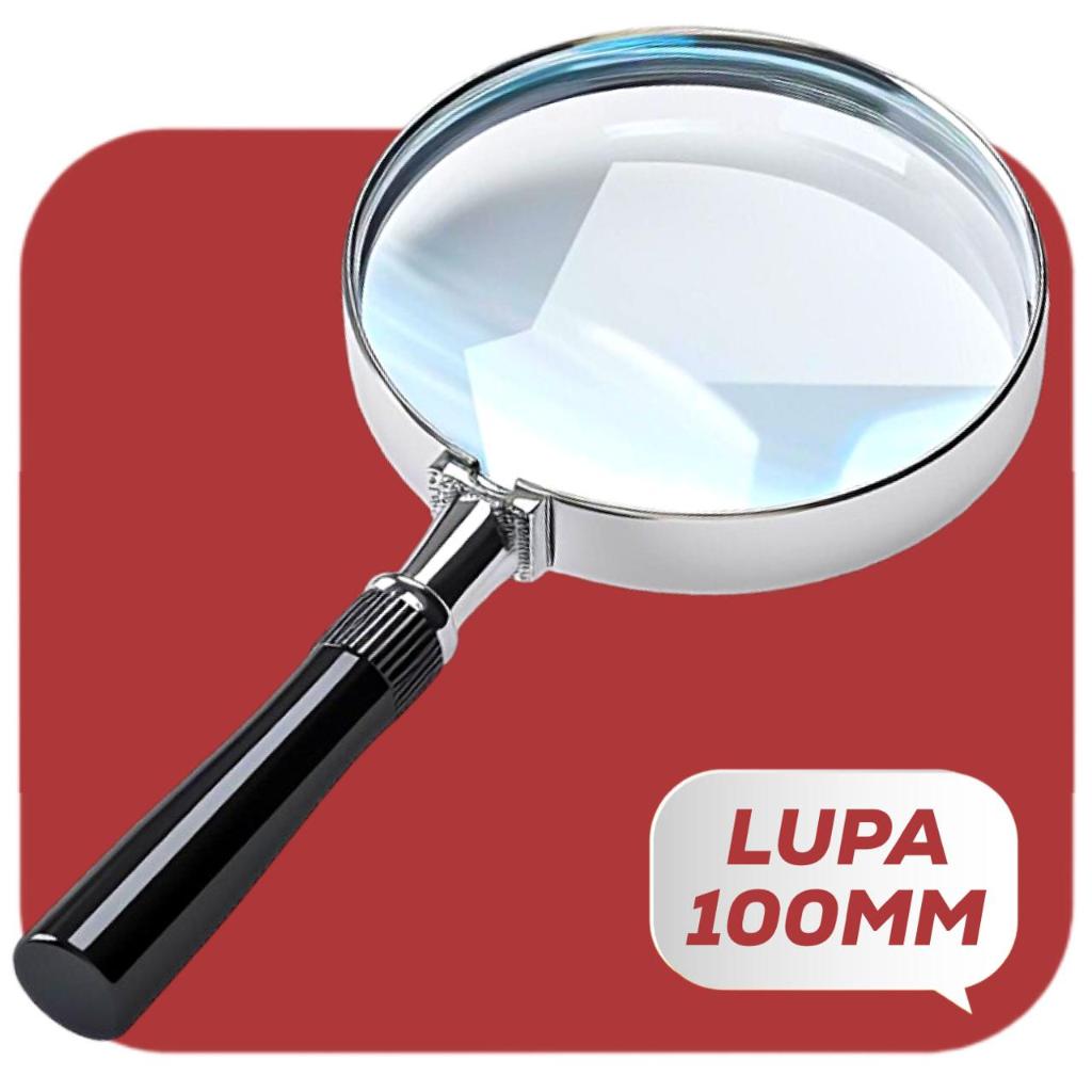 Lupa De Mão Para Leitura Estetica Grande Lente Aumento 100mm