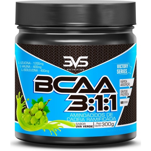 Bcaa 3:1:1 Em Pó 300g - Aminoácidos Essenciais - Rápida Absorção - 3VS Nutrition em Oferta na Shopee