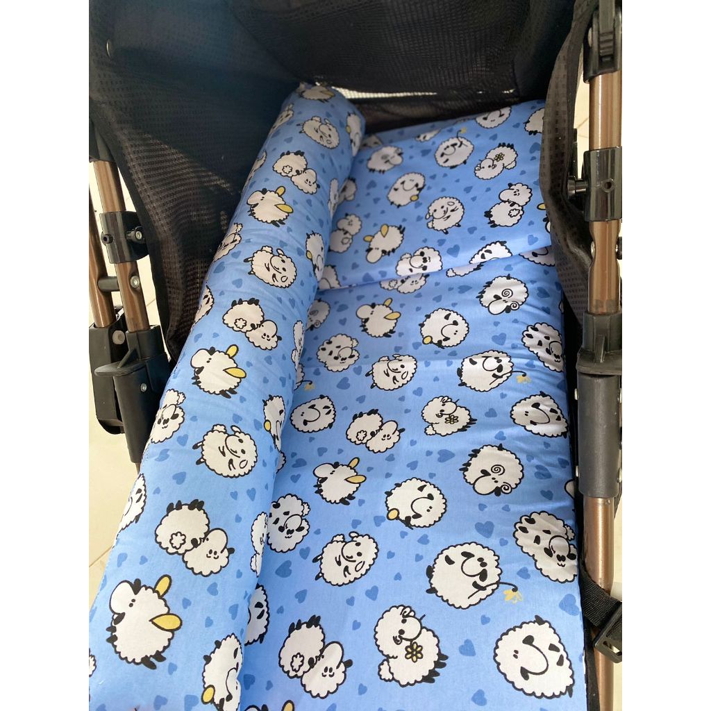 Imagem KIT COLCHONETE TRAVESSEIRO E XUXINHO PARA CARRINHO PARA RECÉM NASCIDO, ANTIALÉRGICO 100% ALGODÃO