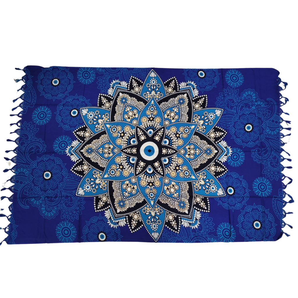 Canga de Praia Poliéster Grande Olho Grego Mandala e Elefante Saida de Banho Colorida Gigante em Oferta na Shopee