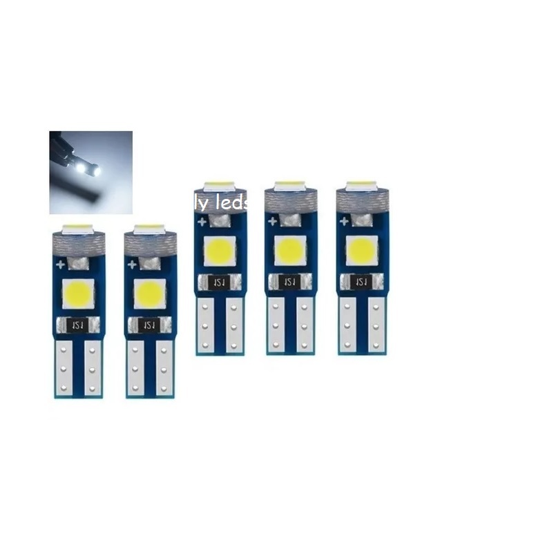 LAMPADA LED T5 AUTOMOTIVA 12V MUITO FORTE COM 5 UNIDADES