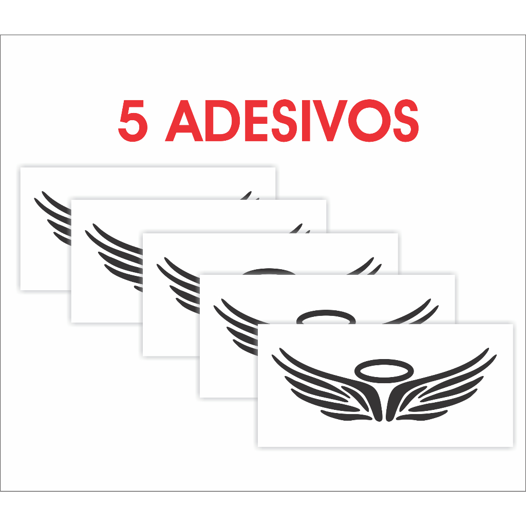 kit 5 adesivo ANJO Moto 5 unidades