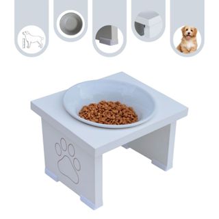 Comedouro Elevado Para Cachorro Pet MDF Simple - Tigelas