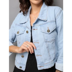 Jaqueta Jeans Feminina Curta Jaquetinha Moda Blogueira
