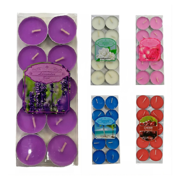 50 Peças Mini Vela Decoração Colorida Refil Lamparina