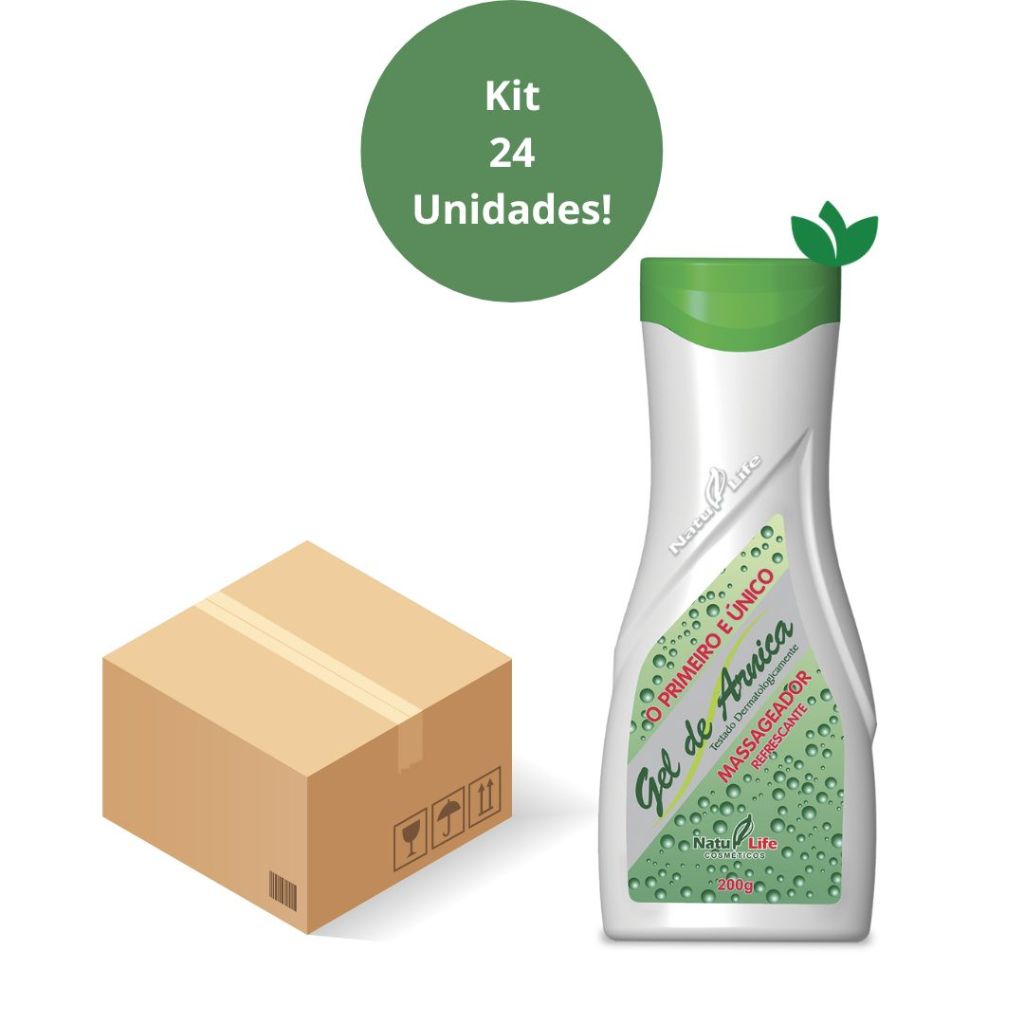Kit 24 Unidades: Gel de Arnica 200g Natu Life Cosméticos