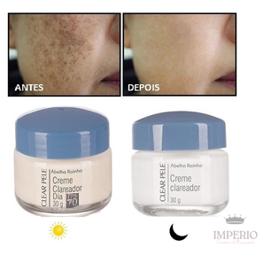 Kit Clareador Facial Dia + Facial Noturno Clear Pele Abelha Rainha