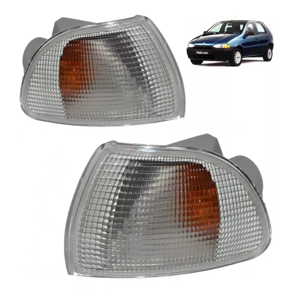 Par De Pisca Cristal Lanterna Dianteira Palio 96 97 98 99 00