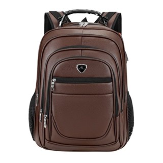 Mochila Bolsa Masculina Feminina Grande Couro