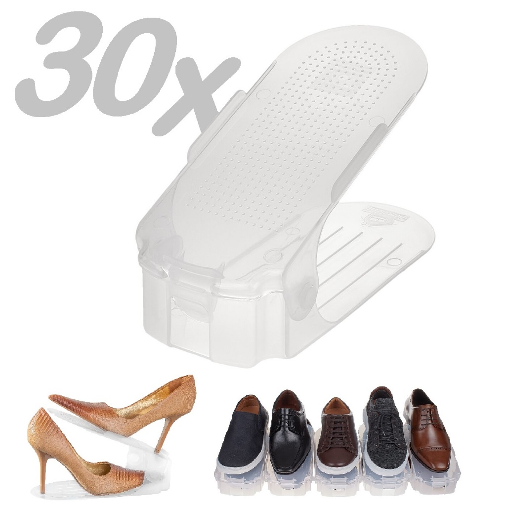 30 Organizadores de Sapato Transparente com Regulagem - Tênis Saltos Calçados em Oferta na Shopee