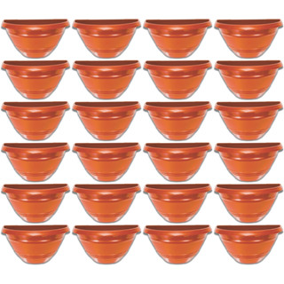 Kit 24 Vaso 1 Litro Cerâmico para Jardim Vertical Parede Muro Horta Planta Flor Plástico Polipropileno Reforçado