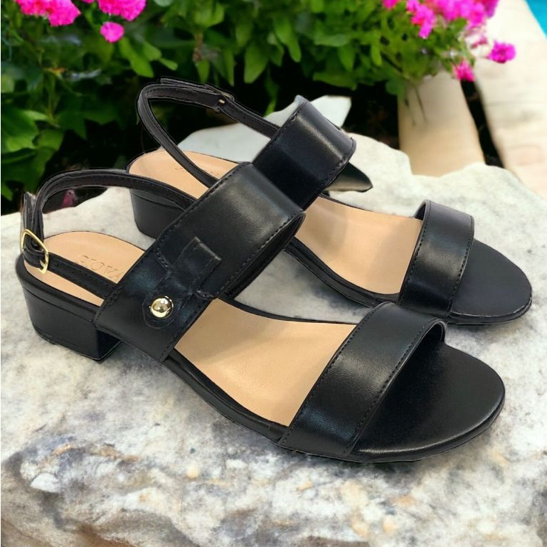 Sandália Feminina Salto Baixo Bloco Confort em Oferta na Shopee