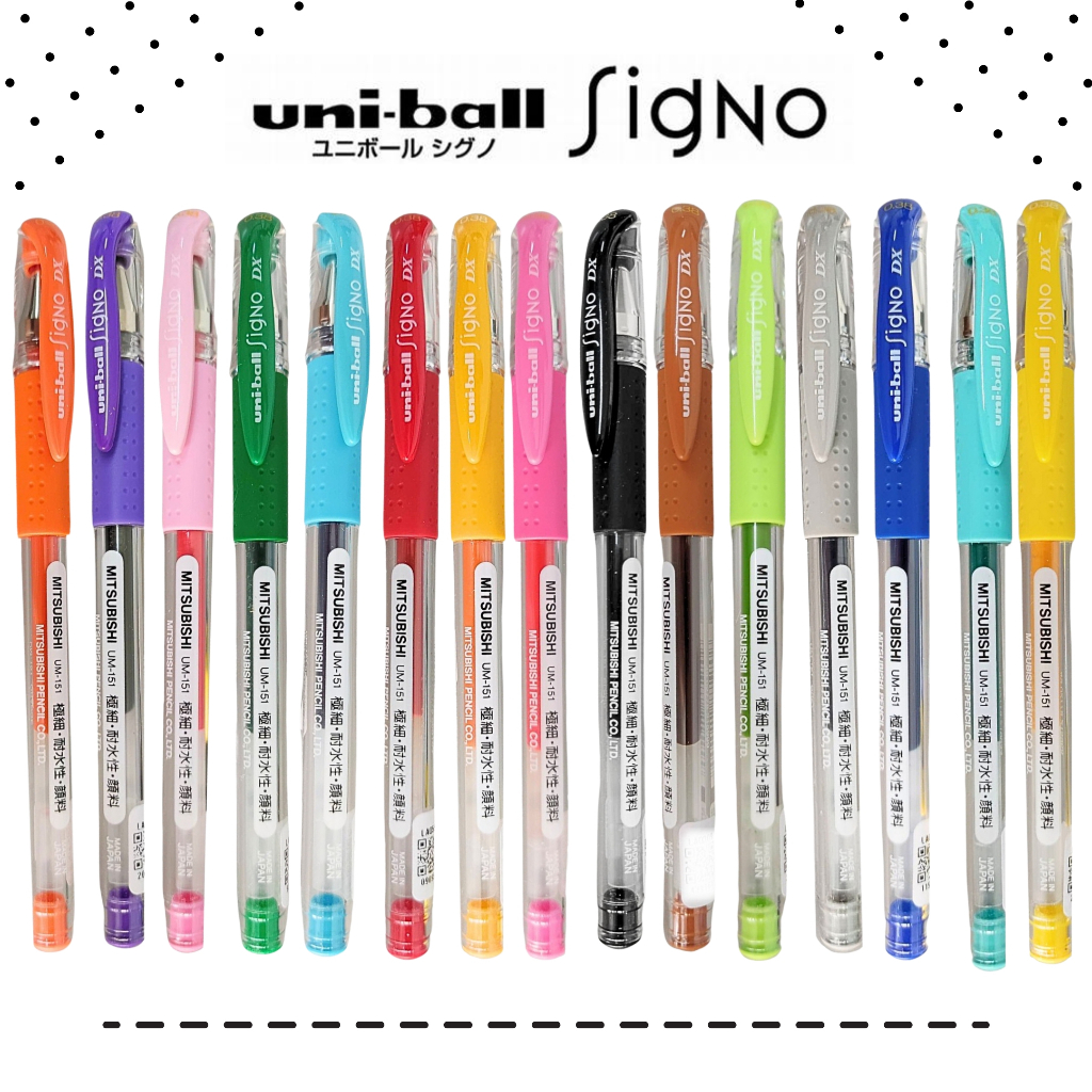 Imagem Caneta Gel Uni-Ball Signo Dx 0.38mm (UM-151) Várias Cores- Mitsubishi