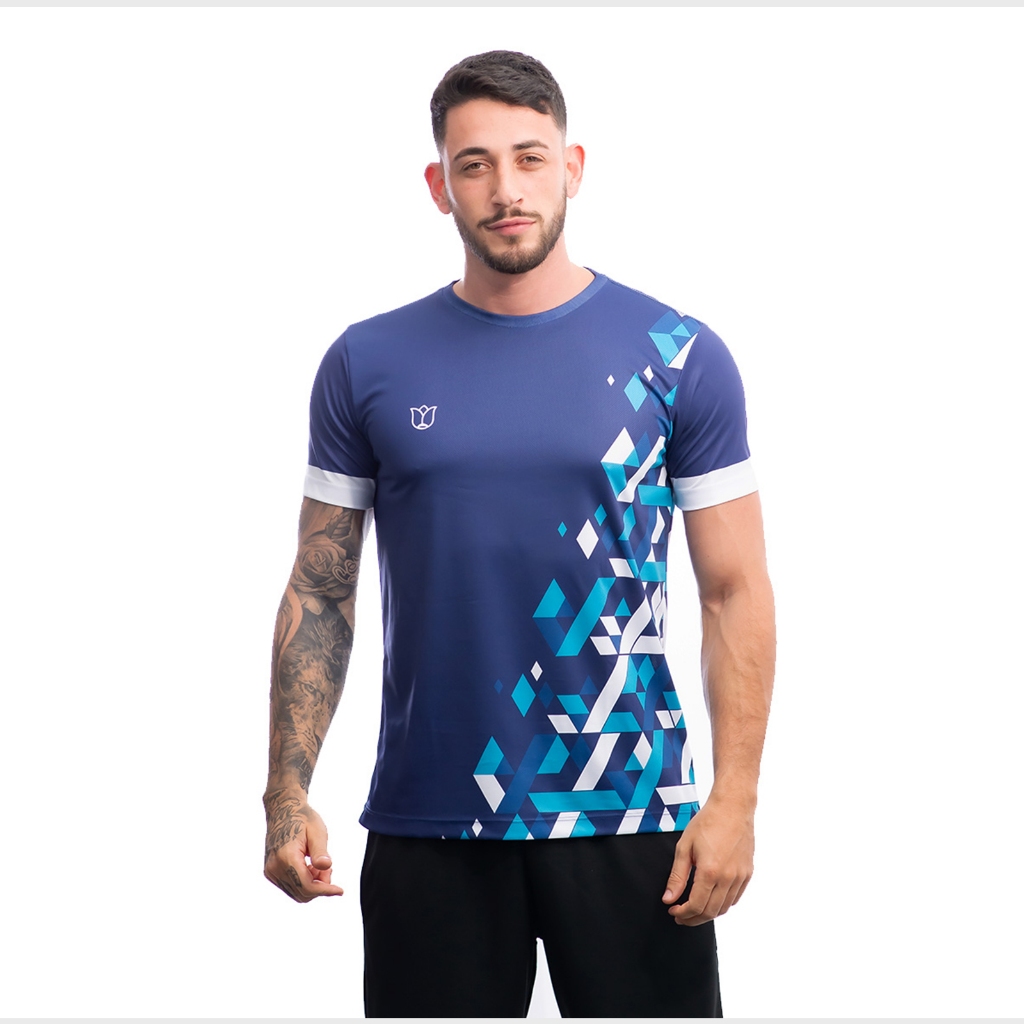 Camisa Masculina Dry Fit Academia Com Proteção UV Camiseta Academia Masculina