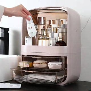 Porta Maquiagem E Cosméticos Batom Organizador Multiuso Com 2 Gavetas