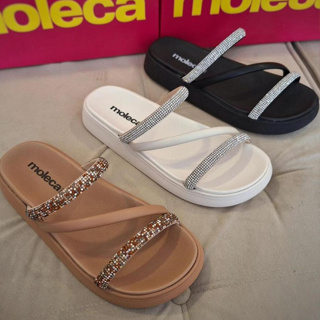 Sandalia Papete Moleca Feminina Chinelo Confortavel Brilho Rasteirinha em Oferta na Shopee