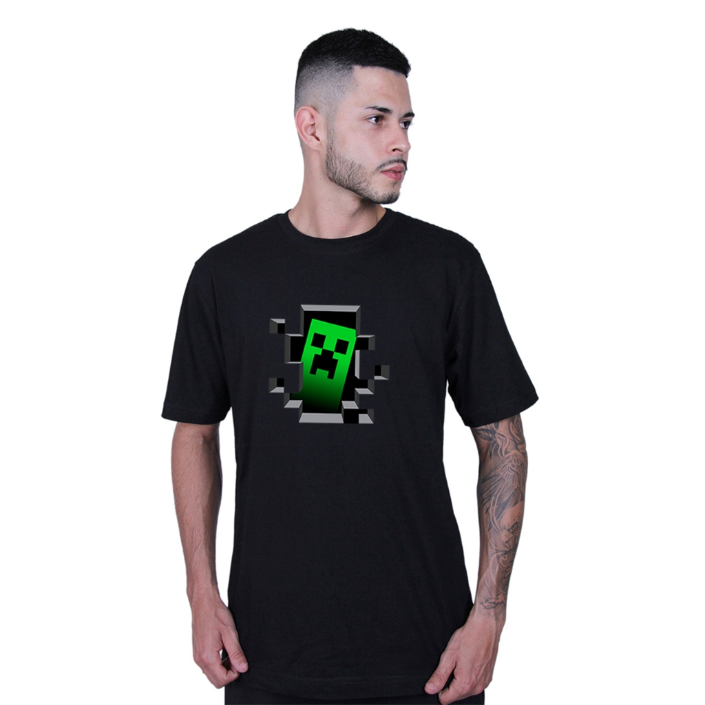 Camiseta Unissex game mob creeper
