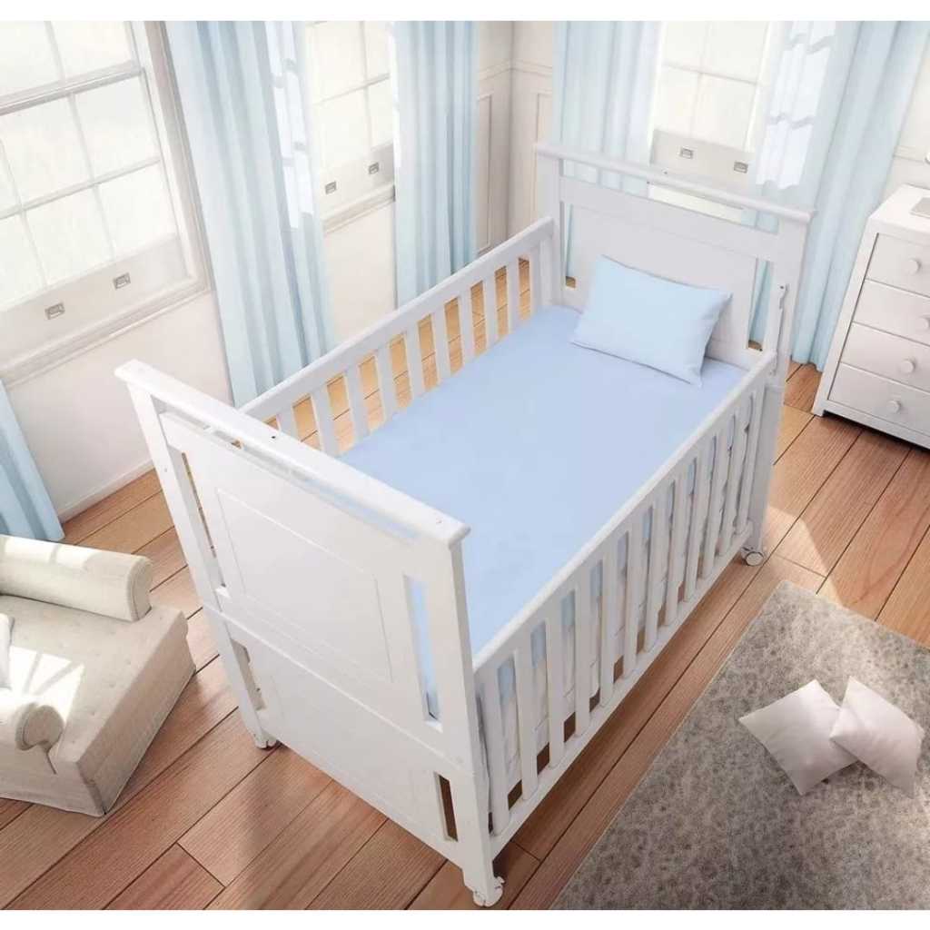 kit lençol berço Padrão americano 1,30x70cmx10cm  1 peças varias cores Oferta em Oferta na Shopee