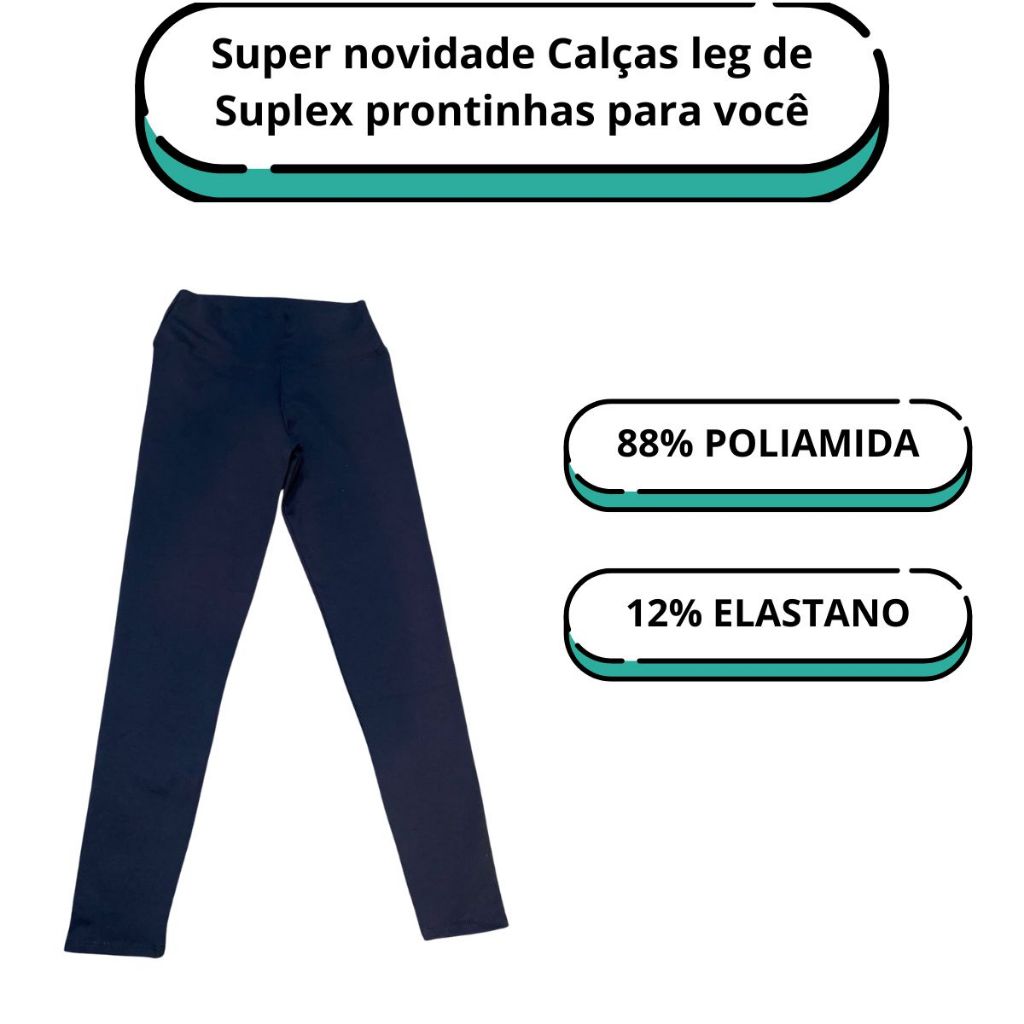 Calça Legging Feminina Fitness Academia Básica Levanta Bumbum Cintura Alta Roupas Femininas