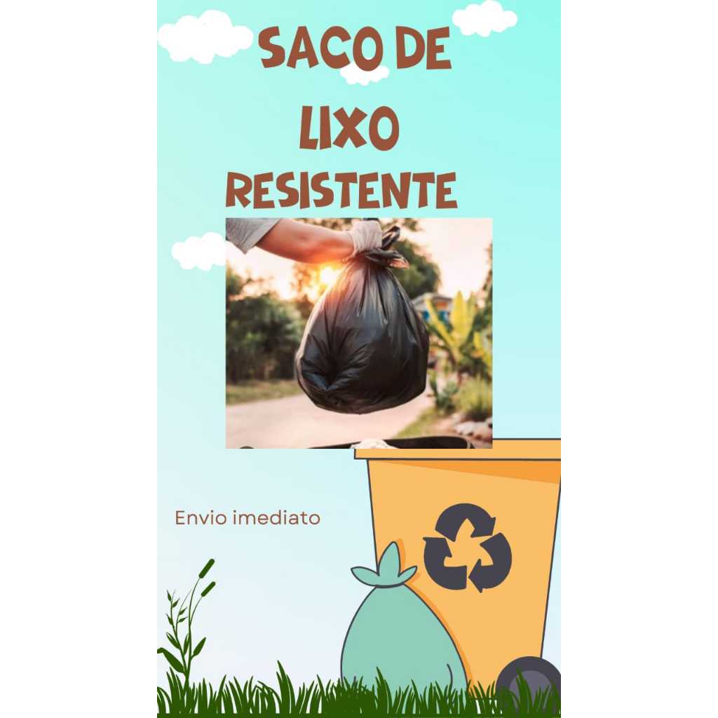 Saco de Lixo Resistente com 100 unidades Frete Grátis Direto da Fabrica em Oferta na Shopee