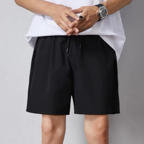 Short Tactel Com Elastano Secagem Rápida Com Bolso Lateral e Verso Com Elastano e Cordão Na Cintura