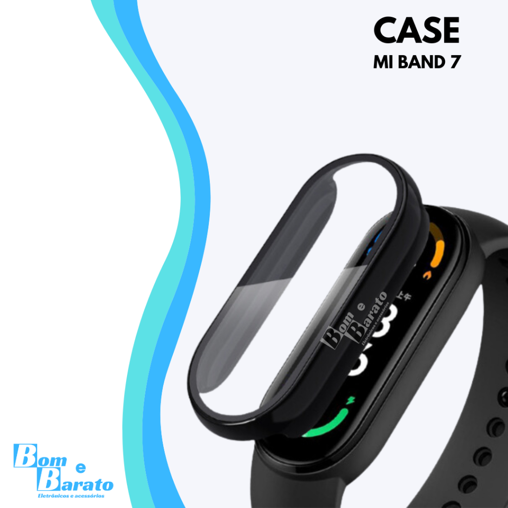 Case capinha protetora de tela para Smartband relogio Xiaomi Mi Band 7