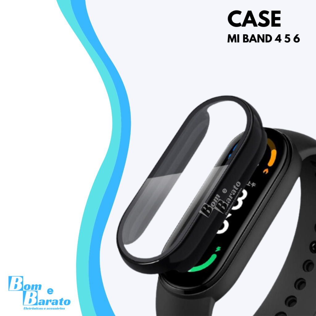 Case capinha protetora de tela para Smartband relogio Xiaomi Mi Band 4 5 6