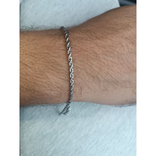 Pulseira Toda Em Aço Inoxidável Super Brilhante Prateada