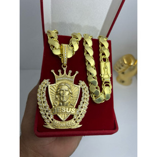 Corrente Cordão Friso S 13mm Mc Poze De Moeda Antiga Pura Pingente Jesus