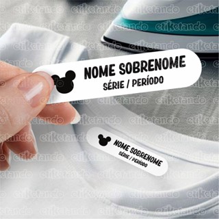 Etiquetas Personalizadas Termocolantes 5X1cm para para Uniforme Escolar e Roupas com Nome e Personagem