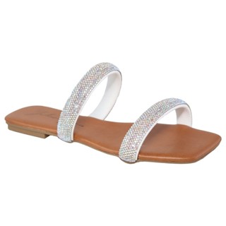 sandália rasteirinha feminina strass numeração grande 40/41/42/43/44