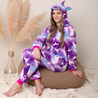 Pijama Unicórnio Adulto Macacão Kigurumi Feminino Masculino