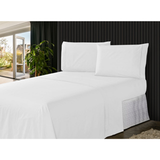 Jogo De Lençol Queen Com Elastico 4 Peças Percal 400 Fios Acetinado Ponto Palito Muitas Cores Lindas em Oferta na Shopee