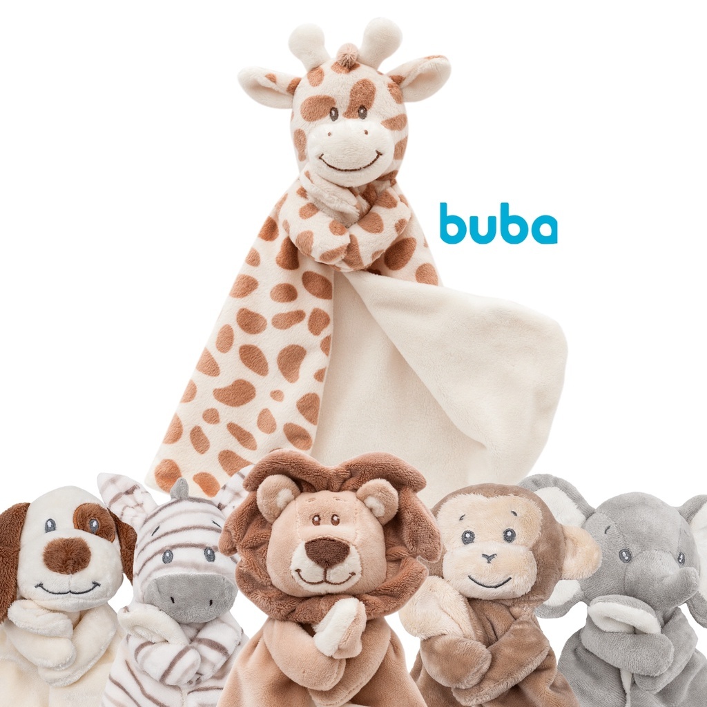 Naninha Buba Para Bebe Antialérgica Pelúcia Macia Naninha Paninho Dormir de Bebe Bichinhos Pelúcia