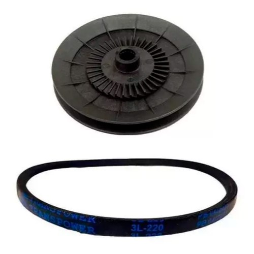 Kit Com Polia V e Correia V para Lavadora Brastemp e Consul Modelos Bwc09 Bwc10